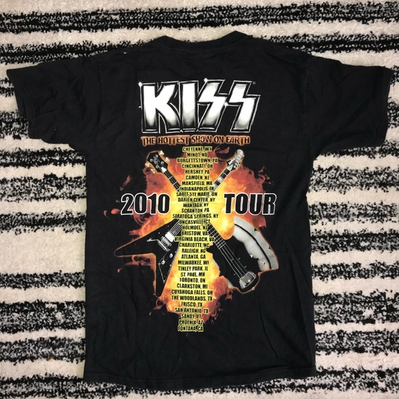 Kiss band tee shirt short sleeve black 2010 - Picture 4 of 6